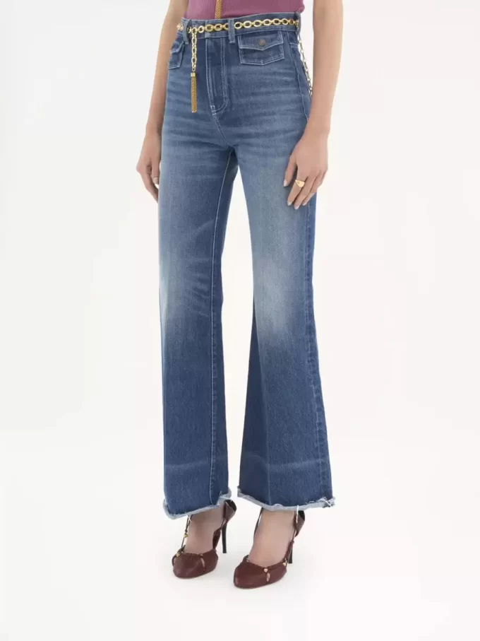 High-rise flare jeans in denim High-rise flare jeans in denim