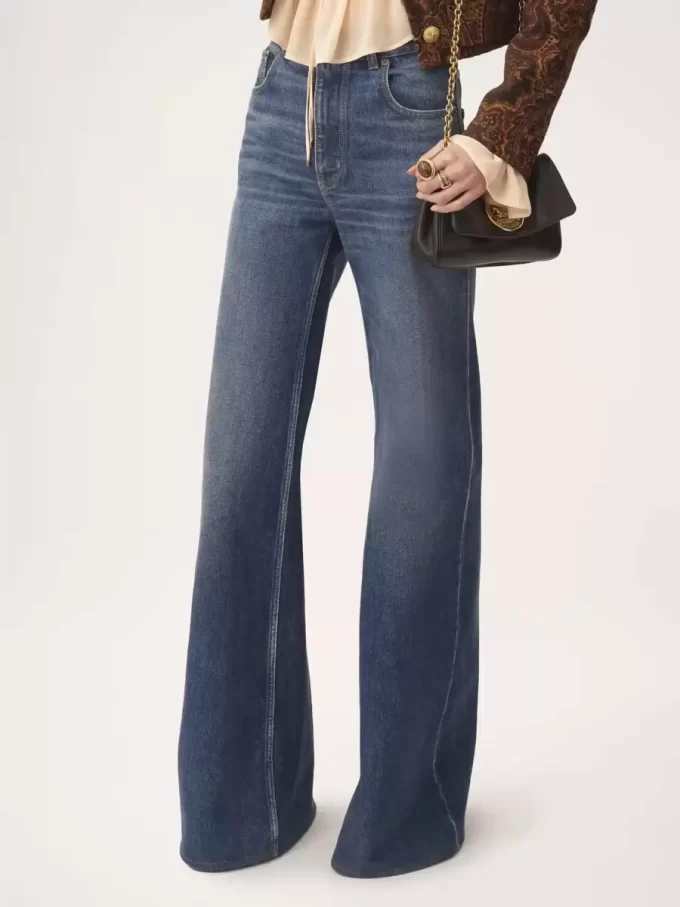 High-rise flare jeans in denim High-rise flare jeans in denim