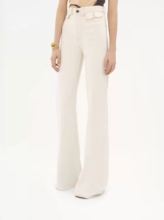 High-rise flare jeans in denim High-rise flare jeans in denim