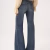 High-rise flare jeans in denim High-rise flare jeans in denim