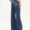 High-rise flare jeans in denim High-rise flare jeans in denim