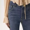 High-rise flare jeans in denim High-rise flare jeans in denim