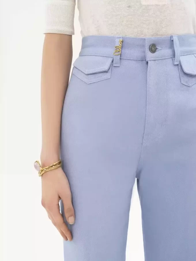 High-rise flare jeans in denim High-rise flare jeans in denim