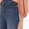 High-rise flare jeans in denim High-rise flare jeans in denim