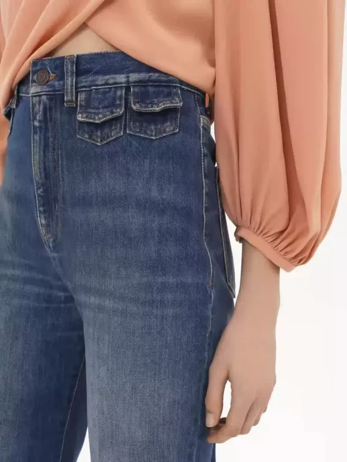 High-rise flare jeans in denim High-rise flare jeans in denim