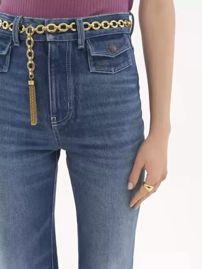 High-rise flare jeans in denim High-rise flare jeans in denim