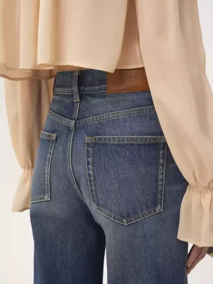 High-rise flare jeans in denim High-rise flare jeans in denim