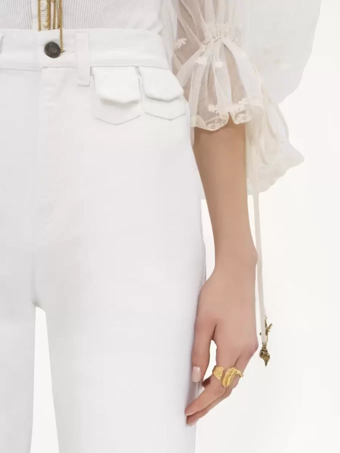 High-rise flare jeans in denim High-rise flare jeans in denim