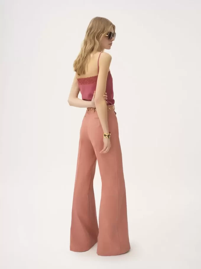 High-rise flared pants in cotton canvas High-rise flared pants in cotton canvas