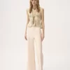 High-rise flared pants in wool gabardine High-rise flared pants in wool gabardine