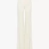 High-rise flared pants in wool grain de poudre High-rise flared pants in wool grain de poudre