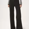 High-rise flared pants in wool grain de poudre High-rise flared pants in wool grain de poudre
