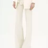 High-rise flared pants in wool grain de poudre High-rise flared pants in wool grain de poudre