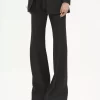 High-rise flared pants in wool grain de poudre High-rise flared pants in wool grain de poudre