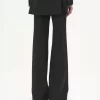 High-rise flared pants in wool grain de poudre High-rise flared pants in wool grain de poudre
