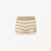 High-rise logo mini shorts in a cotton crochet knit High-rise logo mini shorts in a cotton crochet knit