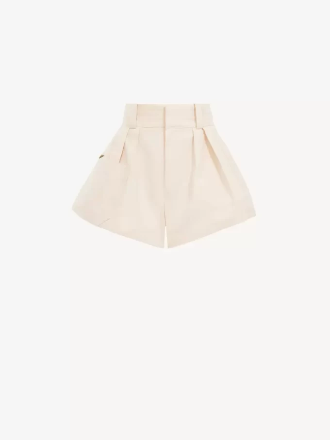 High-rise mini shorts in cotton canvas High-rise mini shorts in cotton canvas