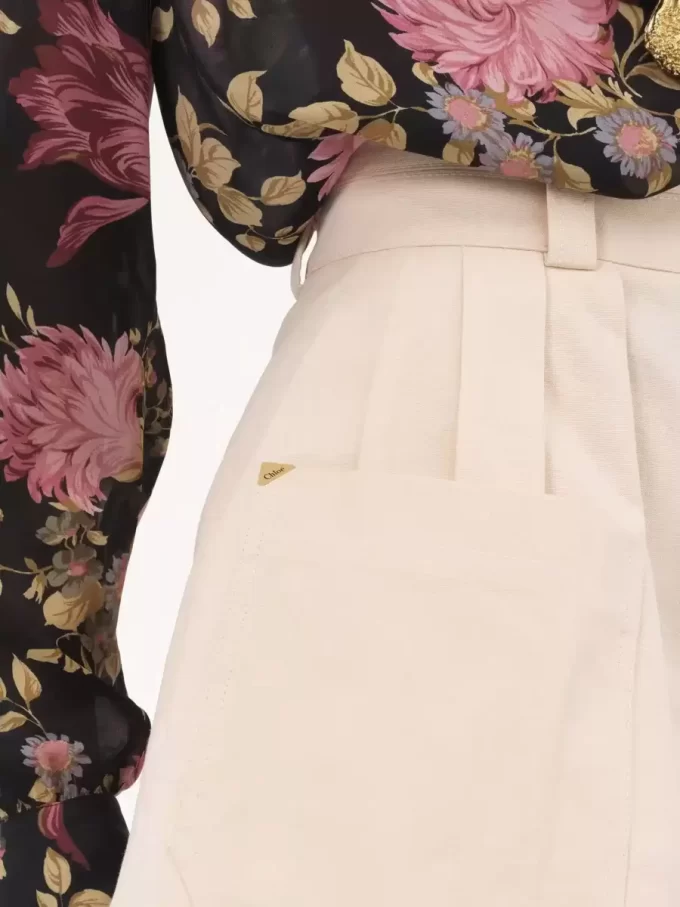 High-rise mini shorts in cotton canvas High-rise mini shorts in cotton canvas