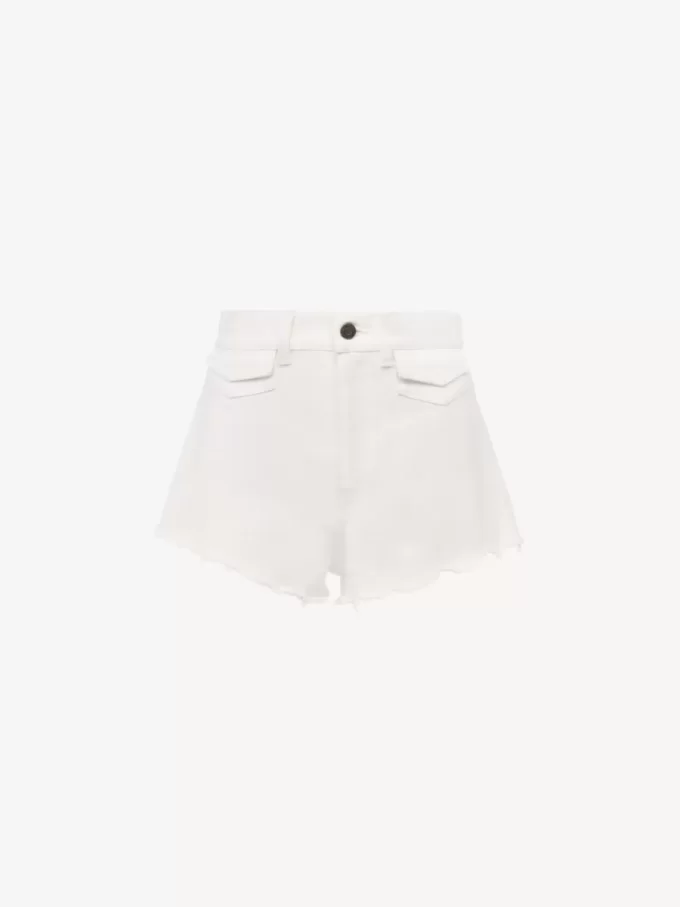 High-rise mini shorts in denim High-rise mini shorts in denim