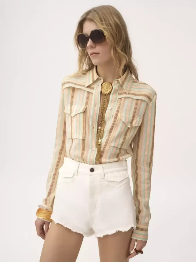 High-rise mini shorts in denim High-rise mini shorts in denim