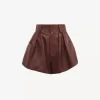 High-rise shorts in leather High-rise shorts in leather