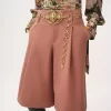 High-rise wide-leg bermuda shorts in cotton High-rise wide-leg bermuda shorts in cotton