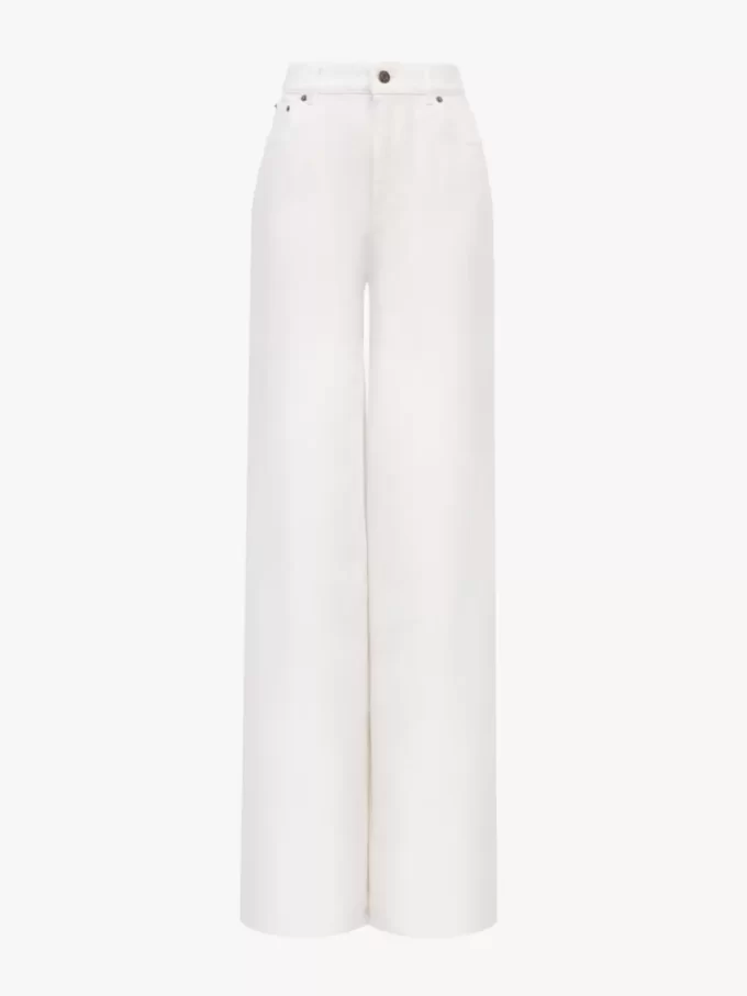 High-rise wide-leg jeans in denim High-rise wide-leg jeans in denim