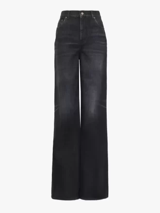 High-rise wide-leg jeans in denim High-rise wide-leg jeans in denim