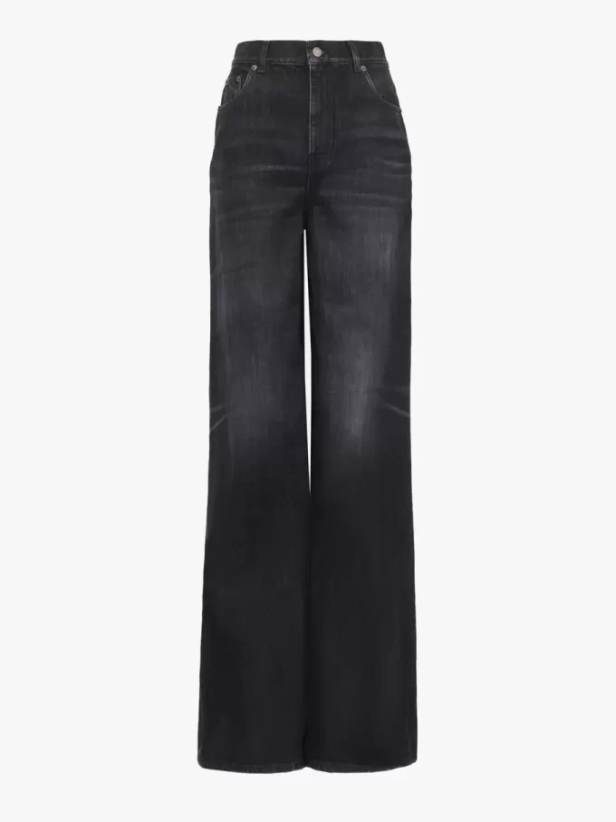 High-rise wide-leg jeans in denim High-rise wide-leg jeans in denim