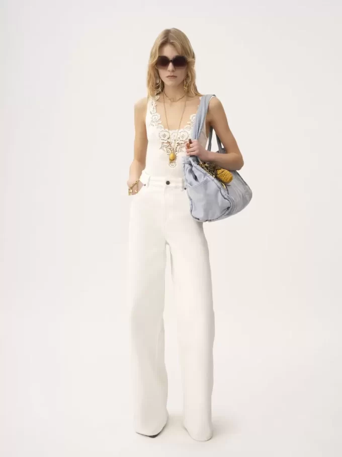 High-rise wide-leg jeans in denim High-rise wide-leg jeans in denim