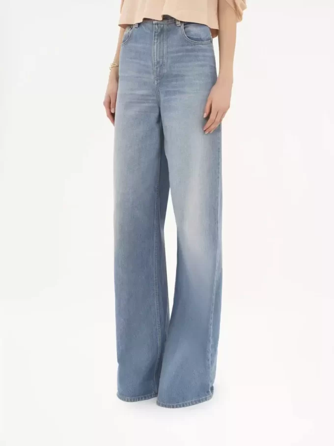 High-rise wide-leg jeans in denim High-rise wide-leg jeans in denim
