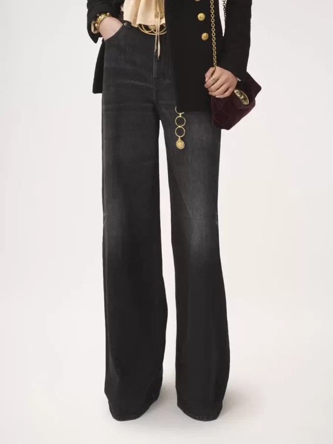High-rise wide-leg jeans in denim High-rise wide-leg jeans in denim