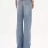 High-rise wide-leg jeans in denim High-rise wide-leg jeans in denim