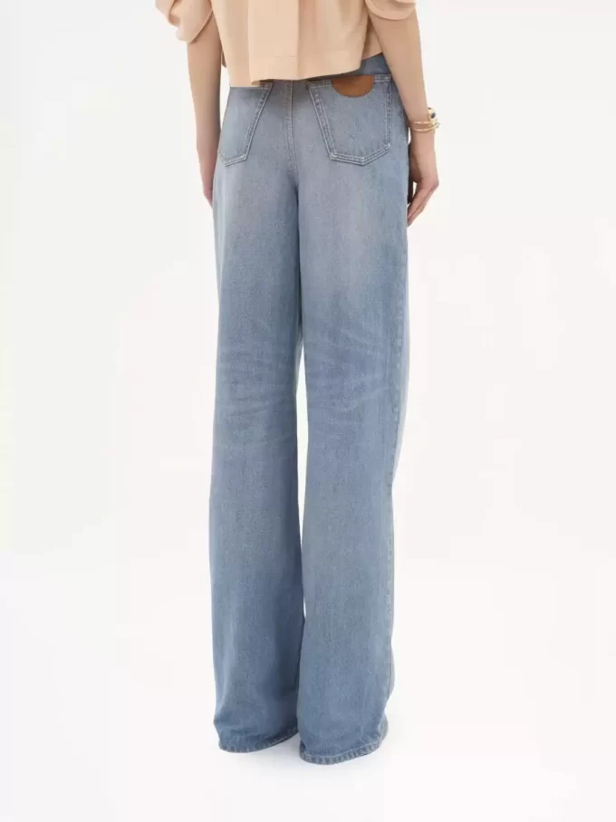 High-rise wide-leg jeans in denim High-rise wide-leg jeans in denim