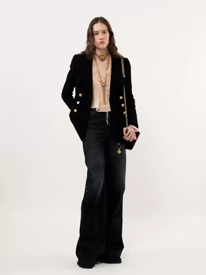 High-rise wide-leg jeans in denim High-rise wide-leg jeans in denim