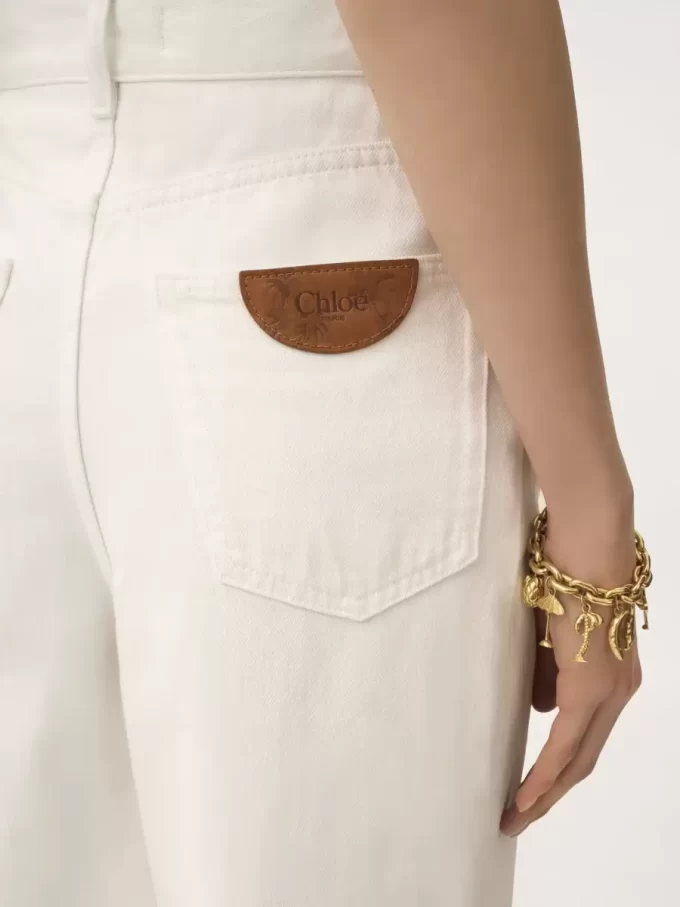 High-rise wide-leg jeans in denim High-rise wide-leg jeans in denim