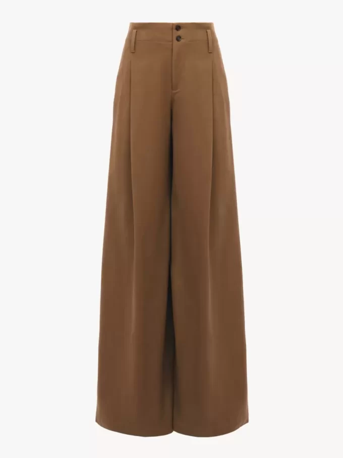 High-rise wide-leg pants in cotton canvas High-rise wide-leg pants in cotton canvas