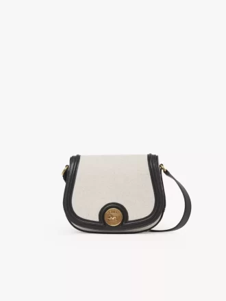 Horse Medal saddle bag in canvas & grained leather Horse Medal saddle bag in canvas & grained leather