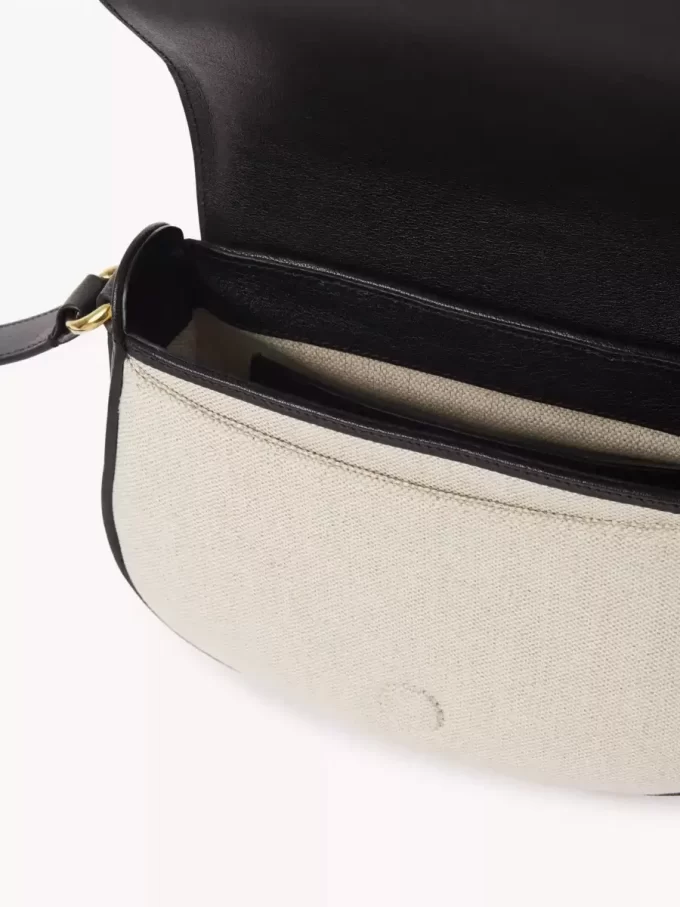 Horse Medal saddle bag in canvas & grained leather Horse Medal saddle bag in canvas & grained leather