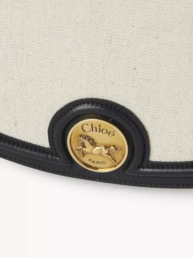 Horse Medal saddle bag in canvas & grained leather Horse Medal saddle bag in canvas & grained leather