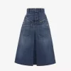 Knee-length skirt in denim Knee-length skirt in denim