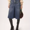Knee-length skirt in denim Knee-length skirt in denim