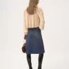 Knee-length skirt in denim Knee-length skirt in denim