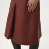 Knee-length skirt in leather Knee-length skirt in leather