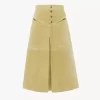 Knee-length skirt in suede Knee-length skirt in suede