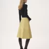 Knee-length skirt in suede Knee-length skirt in suede