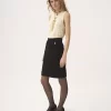 Knee-length skirt in wool bouclette Knee-length skirt in wool bouclette