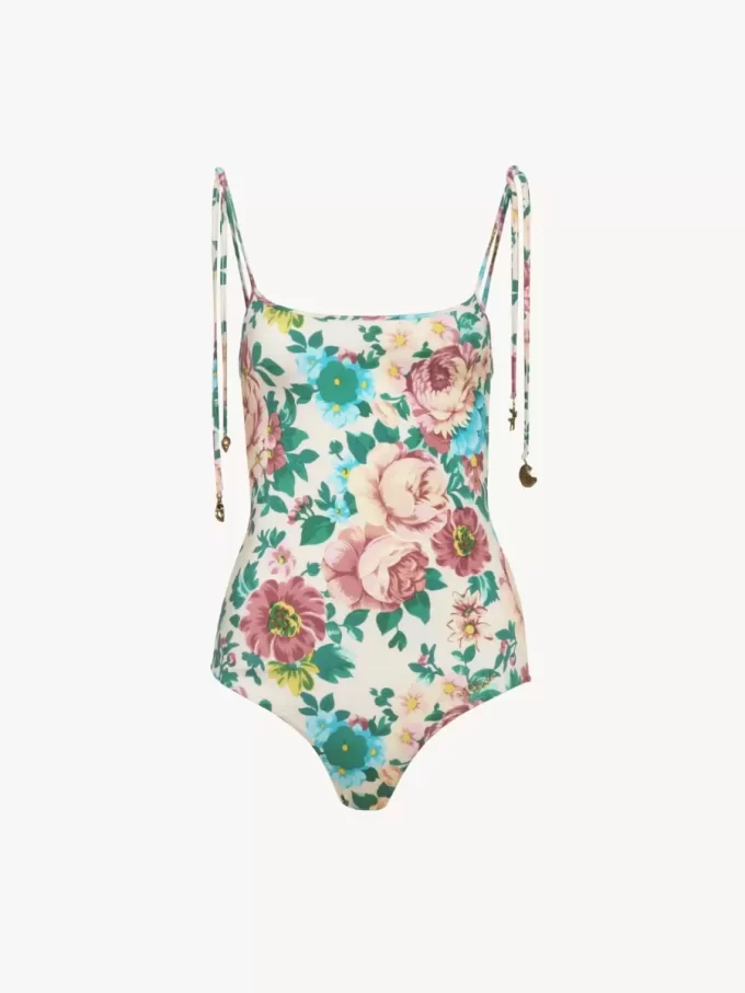 Knotted-strap one-piece swimsuit Knotted-strap one-piece swimsuit