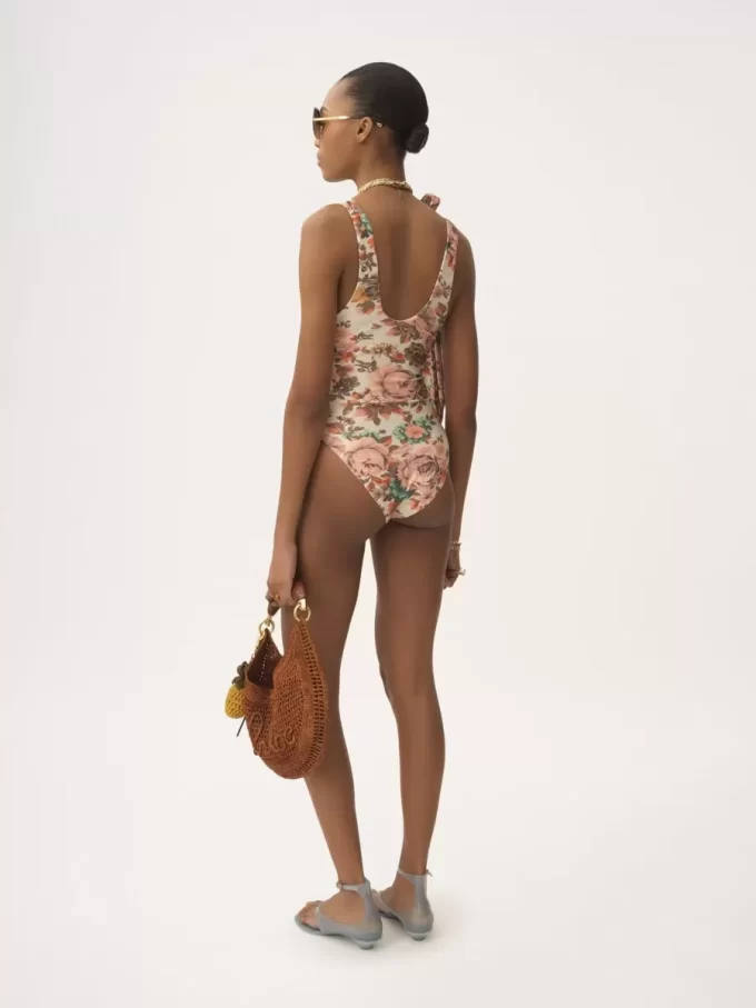 Knotted-strap one-piece swimsuit Knotted-strap one-piece swimsuit
