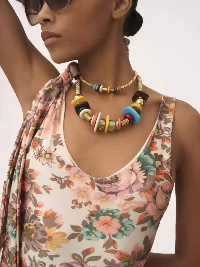 Knotted-strap one-piece swimsuit Knotted-strap one-piece swimsuit